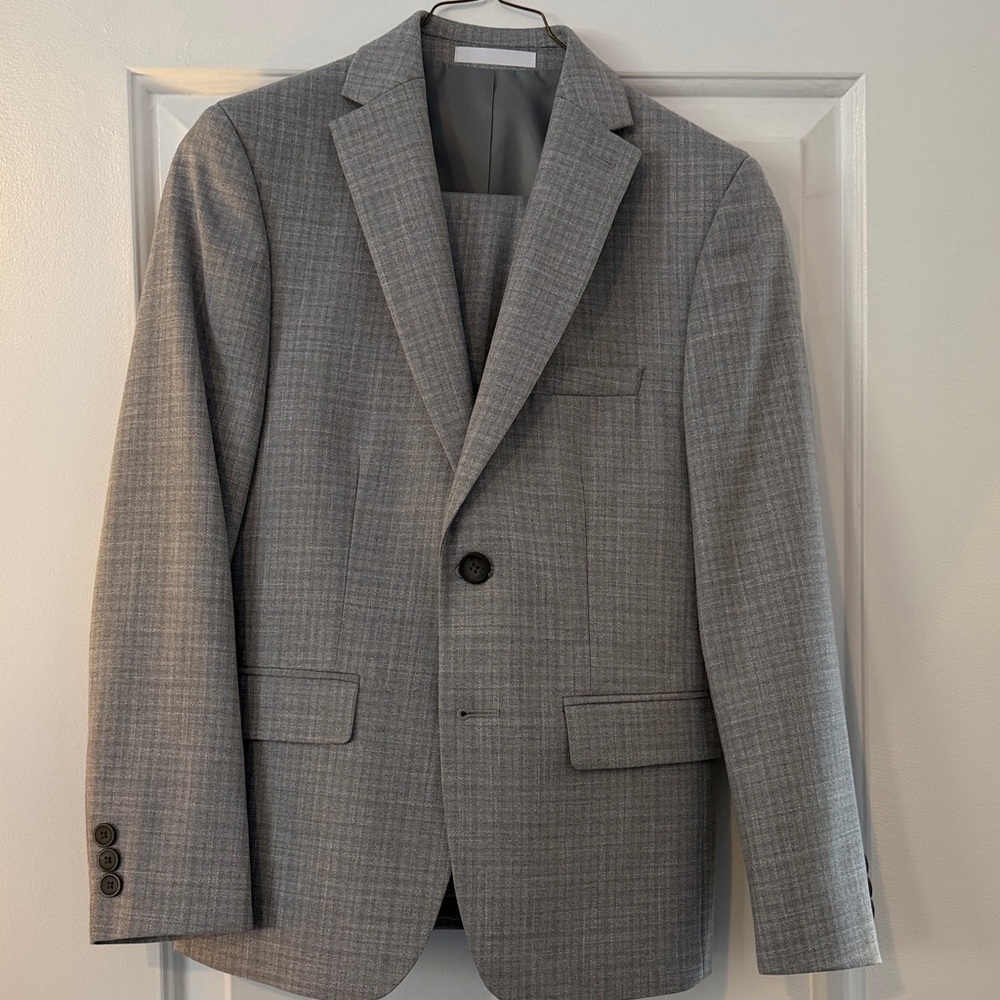 Marc New York Light Grey Boys Suit. Custom Fitted to a Big Boys size 10.